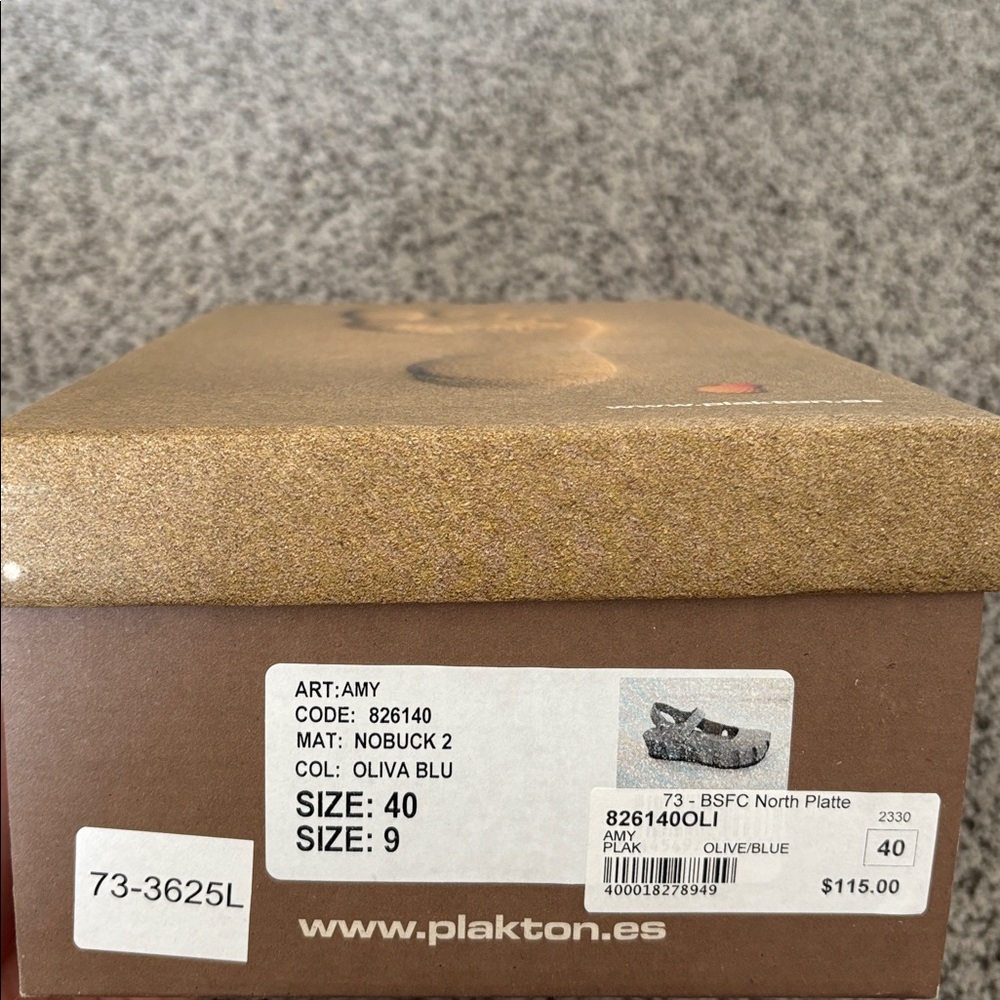 NWT Plakton Closed Toe Sandal - Amy Olive/Blue (Size Women’s US 9/EU 40) - Picture 9 of 9
